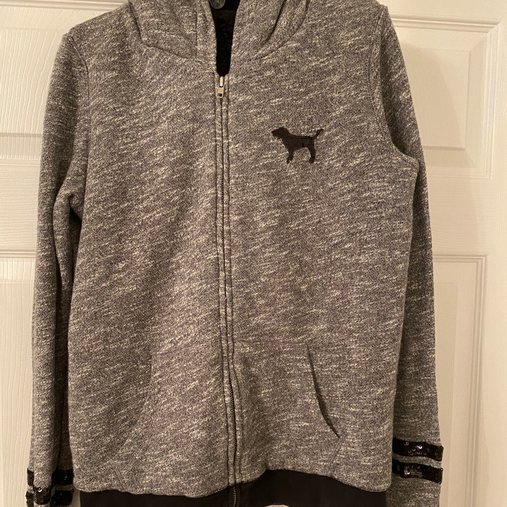 VS PINK fur lined hoodie